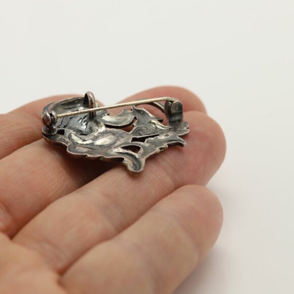 Lady Enamel Brooch Pin Sterling Silver 925 Fairy Lady Pin Pendant - Picture 10 of 10